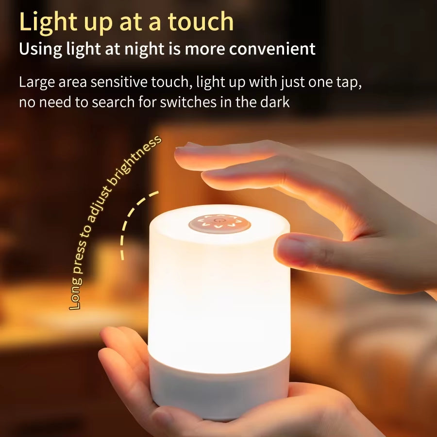 LED Touch Glow Night Light Remote Control Timing Dimming Baby Room Bedroom Lighting Table Lamp Decoration Bedside Sleeping Lamp