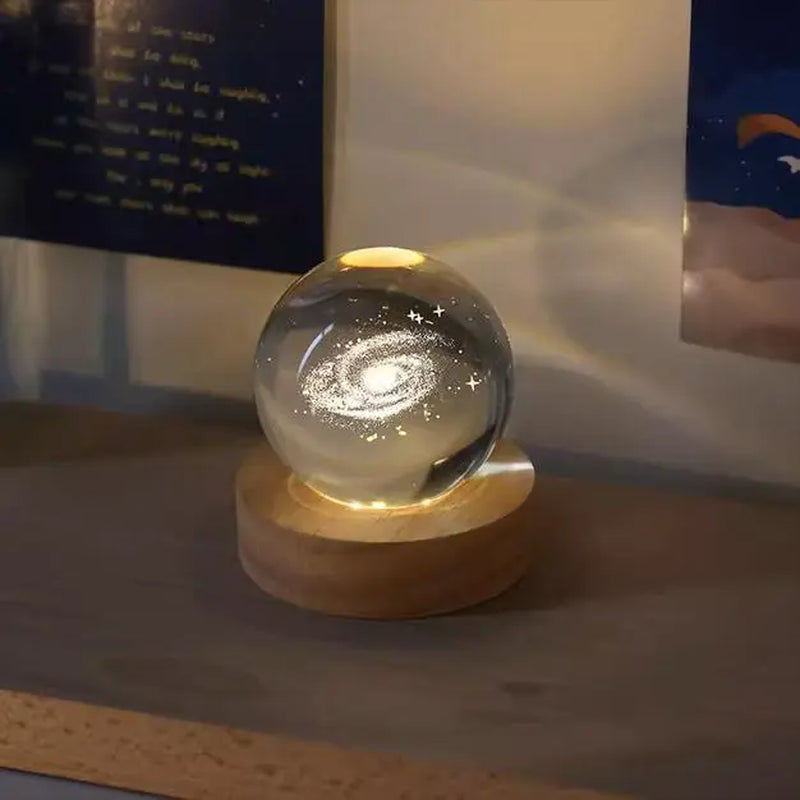 6Cm Solar System Crystal Ball - Perfect Birthday/Christmas Gift Idea, Cosmic Galaxy Ornament for Room Decor