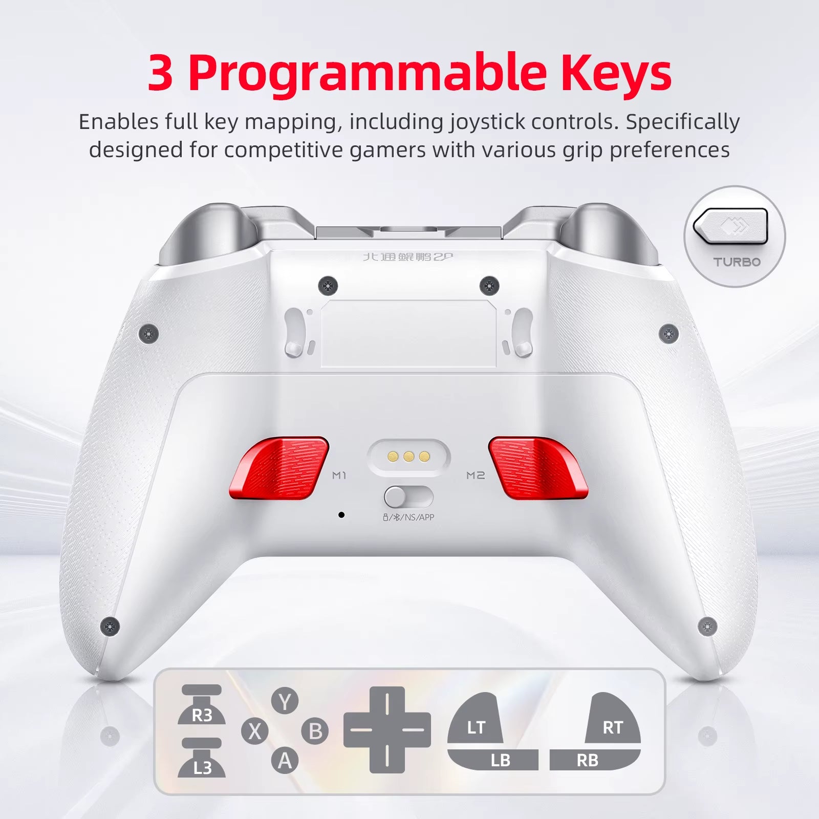 Kunpeng20/ KP20 Wireless Gaming Controller TMR Joysticks Hall Effect Triggers Gamepad for Pc/Switch/Switch 2/Phone