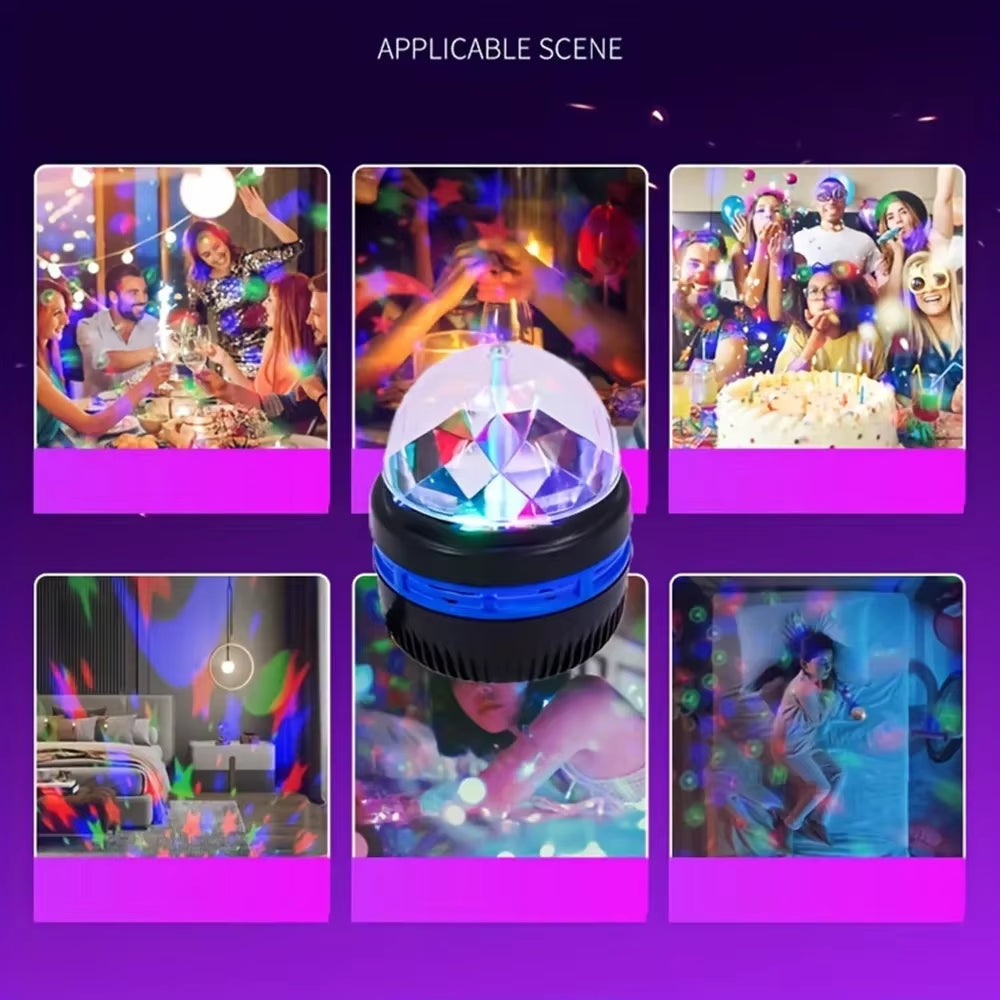 Magic Ball Star Projector Night Light Christmas USB Moon Lamp LED Starry Sky Galaxy Effect Room Decorations Ambient Light