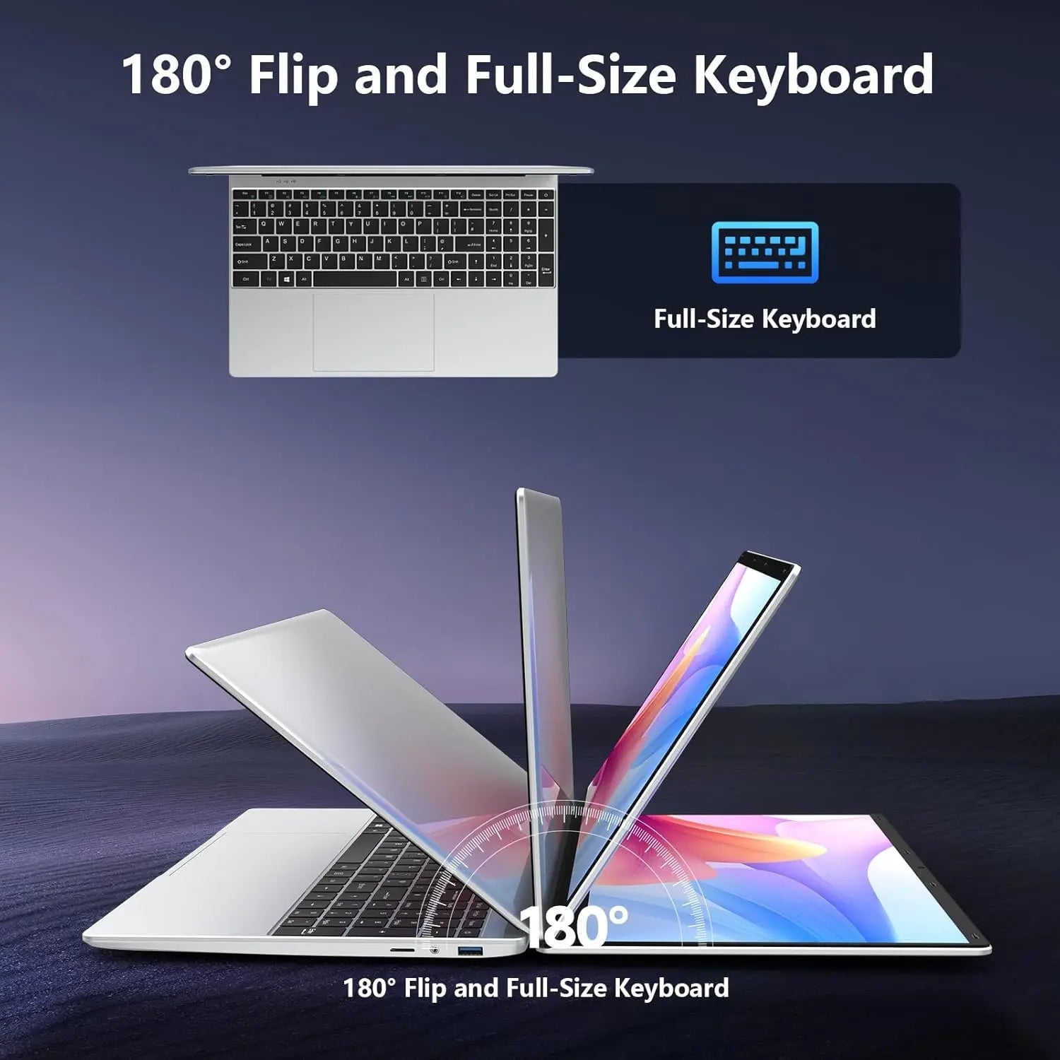 2026 Latest Laptop, 8GB RAM 512GB SSD Laptop, 15.6 Inch 2K FHD Display,Celeron N4020C Processor, Thin & Portable Laptop,Dual Wifi, USB 3.0*2, BT,200W Front Webcam,Full-Featured Type-C,6500Mah Battery