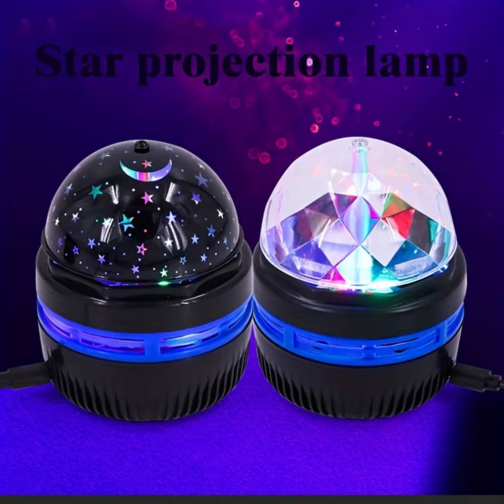 Magic Ball Star Projector Night Light Christmas USB Moon Lamp LED Starry Sky Galaxy Effect Room Decorations Ambient Light