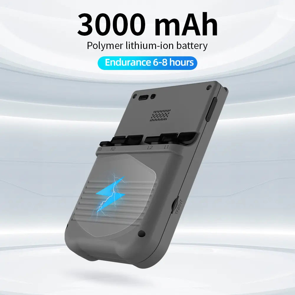 AMPOWN XU10 3.5 Inch Handheld Game Console for Summer, Retro 64G High-End Gaming Console, Dual Card Slot Support TF Card Expansion to 512GB, Support C2C Charger Protection White-64G