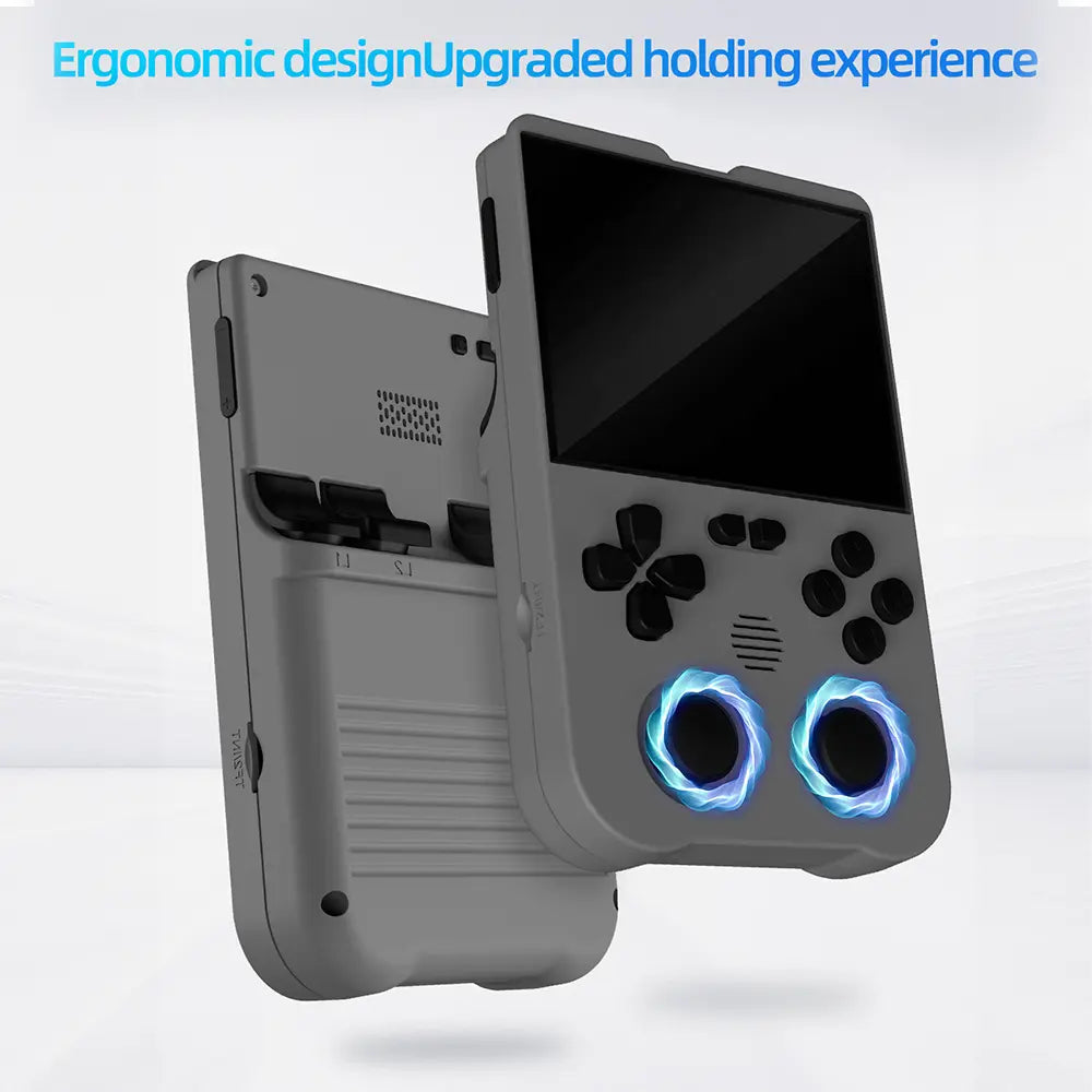 AMPOWN XU10 3.5 Inch Handheld Game Console for Summer, Retro 64G High-End Gaming Console, Dual Card Slot Support TF Card Expansion to 512GB, Support C2C Charger Protection White-64G