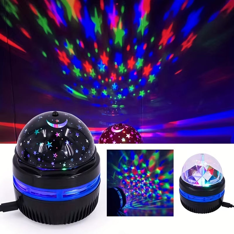 Magic Ball Star Projector Night Light Christmas USB Moon Lamp LED Starry Sky Galaxy Effect Room Decorations Ambient Light