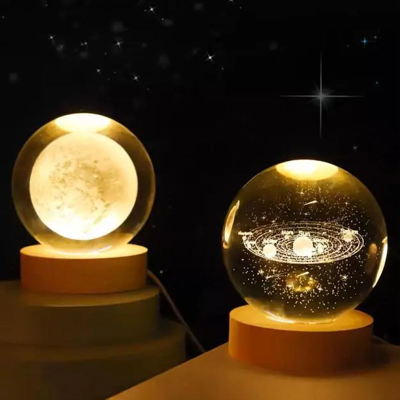 6Cm Solar System Crystal Ball - Perfect Birthday/Christmas Gift Idea, Cosmic Galaxy Ornament for Room Decor