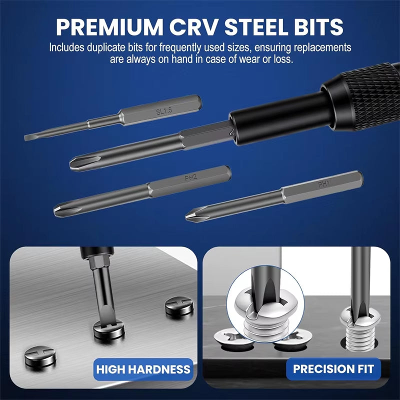 152 in 1 Magnetic Mini Precision Electric Screwdriver Set Laptop Tool Kit Professional Computer Screwdriver Repair Screwdriver