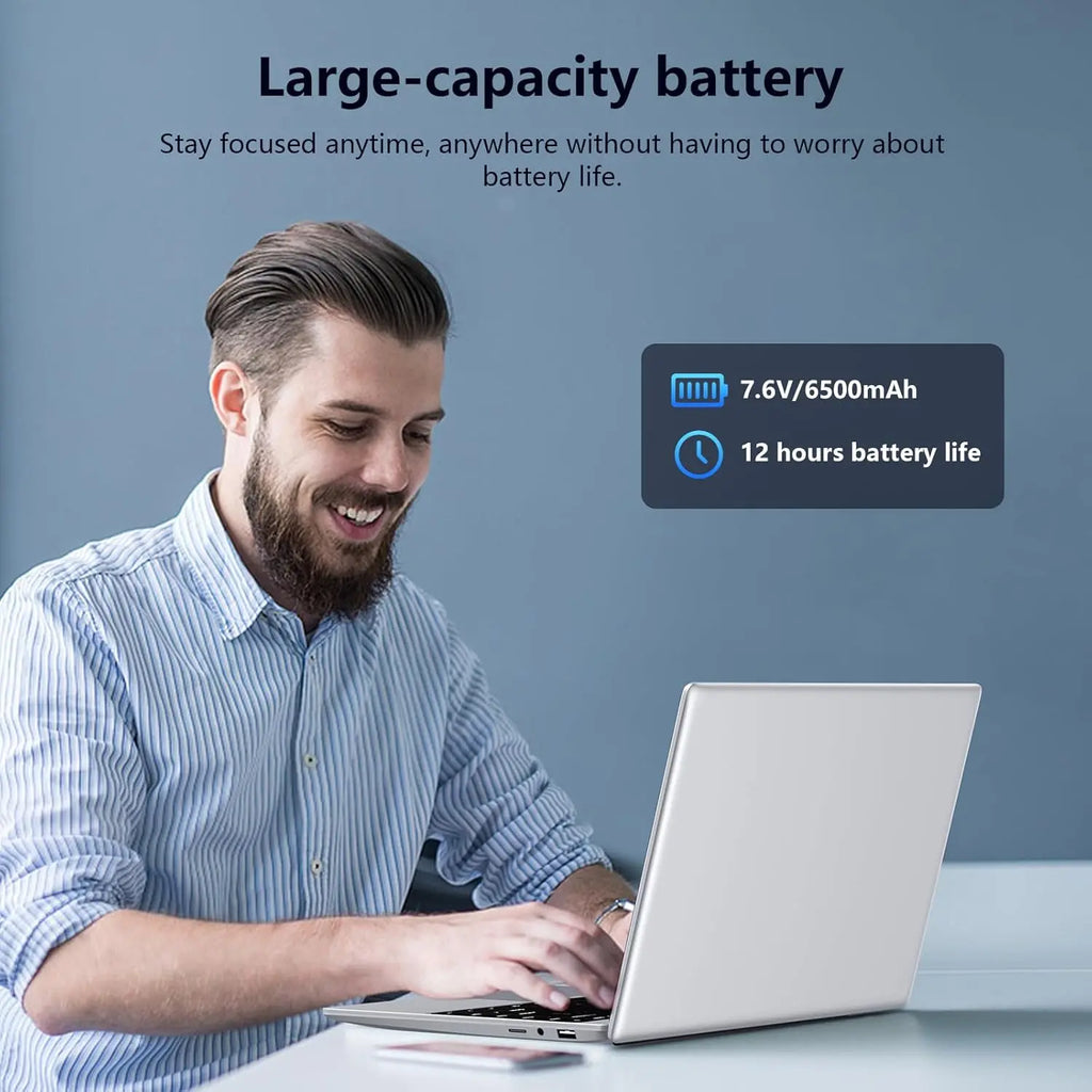 2026 Latest Laptop, 8GB RAM 512GB SSD Laptop, 15.6 Inch 2K FHD Display,Celeron N4020C Processor, Thin & Portable Laptop,Dual Wifi, USB 3.0*2, BT,200W Front Webcam,Full-Featured Type-C,6500Mah Battery