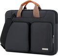 360° Protective Laptop Shoulder Bag, 15-15.6 Inch Laptop Sleeve Case for Acer HP Lenovo Dell ASUS Laptop, Acer Aspire, HP Pavilion, Dell Inspiron, Lenovo Ideapad,Asus Zenbook Computer Bag, Black