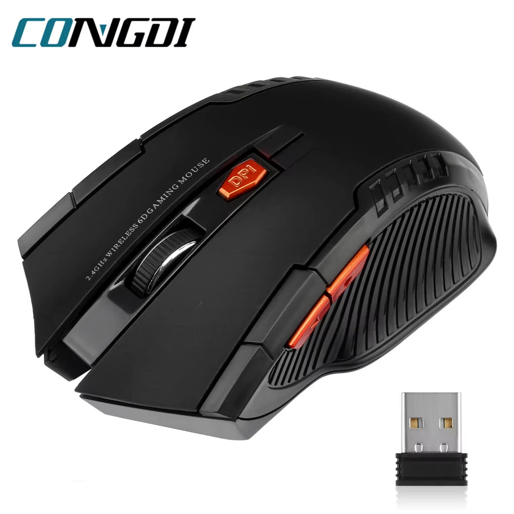 2.4G Wireless Mouse 1600DPI Optical Mouse Gamer for Computer 6 Buttons Wireless Mice with USB Receiver for PC Laptop Accessories