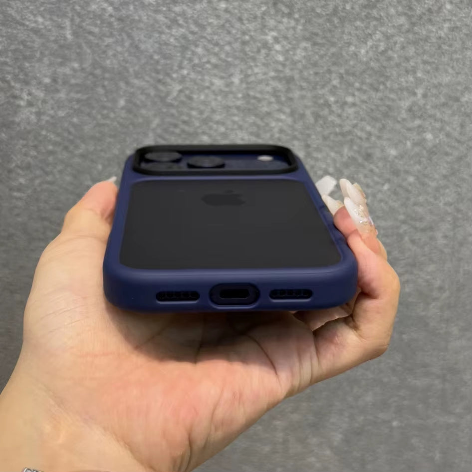 Luxury Orange Shield Matte Transparent Phone Case for Iphone 17 Pro Max 17 Pro 17 New Metal Buttons Skin Feel Shockproof Cover