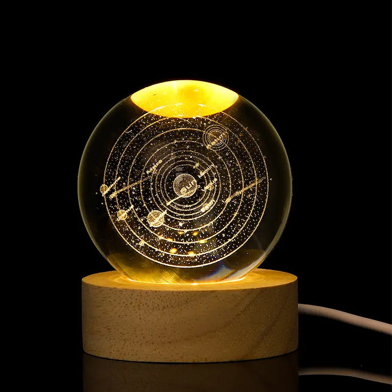 6Cm Solar System Crystal Ball - Perfect Birthday/Christmas Gift Idea, Cosmic Galaxy Ornament for Room Decor