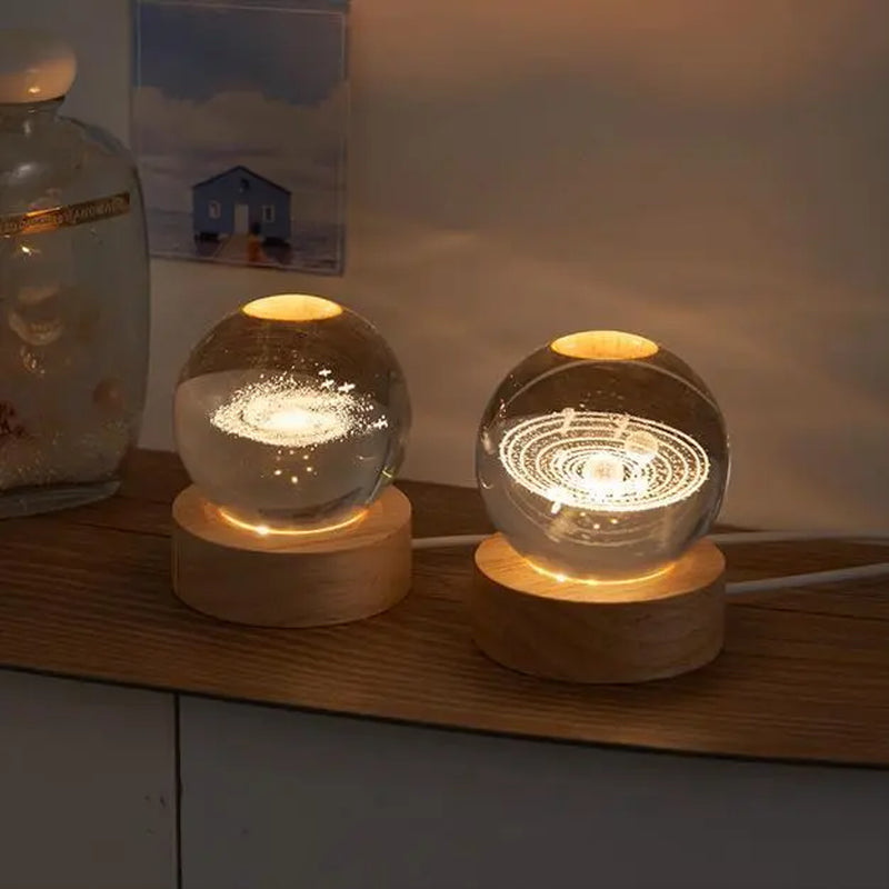 6Cm Solar System Crystal Ball - Perfect Birthday/Christmas Gift Idea, Cosmic Galaxy Ornament for Room Decor