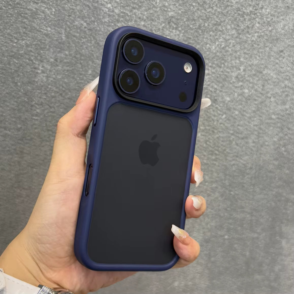 Luxury Orange Shield Matte Transparent Phone Case for Iphone 17 Pro Max 17 Pro 17 New Metal Buttons Skin Feel Shockproof Cover