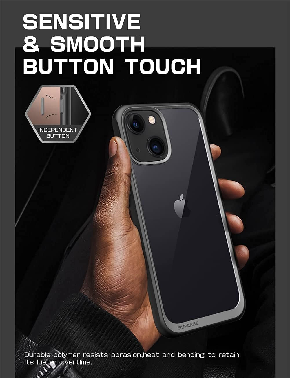 Unicorn Beetle Style Series Case for Iphone 13 (2021 Release) 6.1 Inch, Premium Hybrid Protective Clear Case (Black)